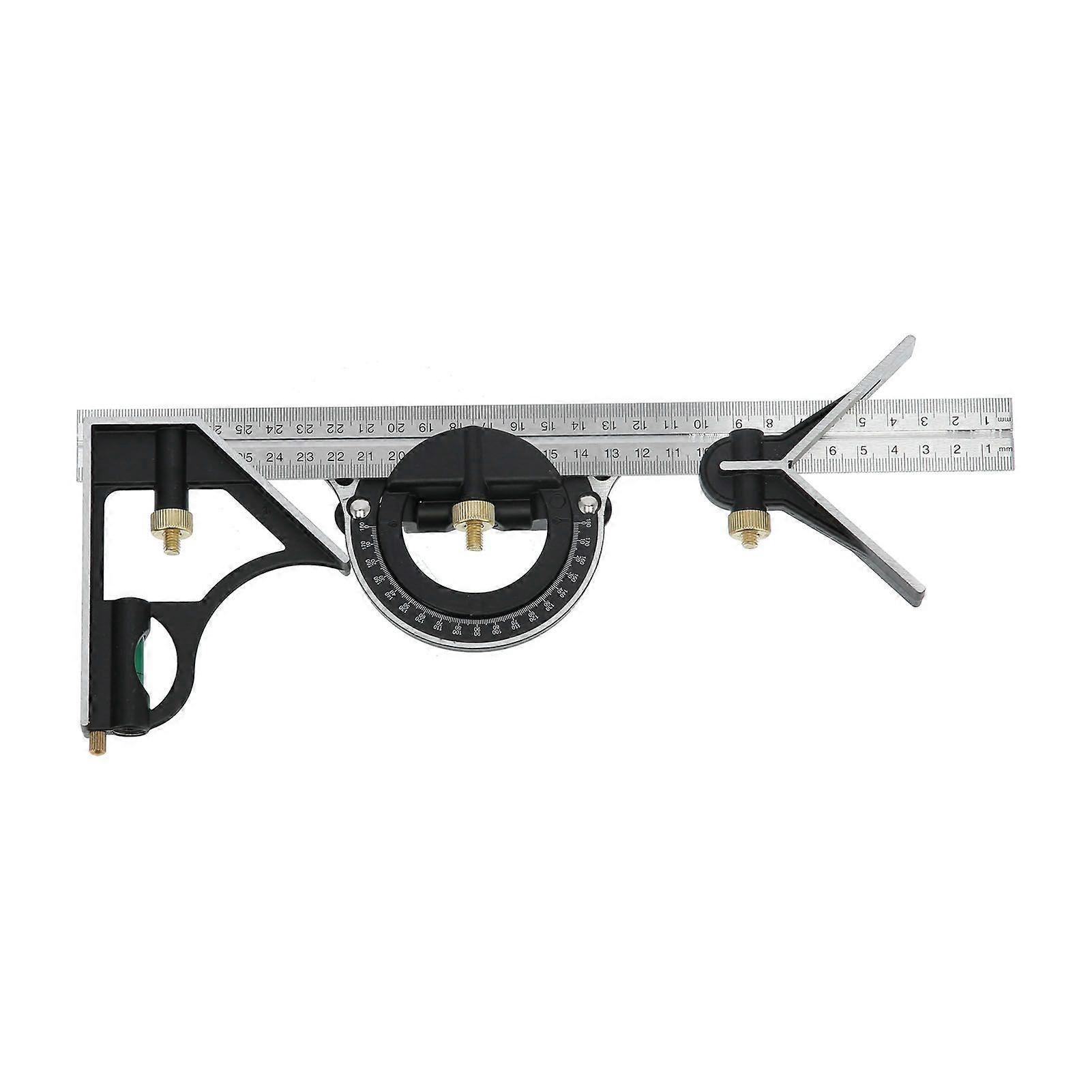 3 In 1 Combination Square Set Protractor Ruler HighAccuracy Square Angle Ruler for Woodworking