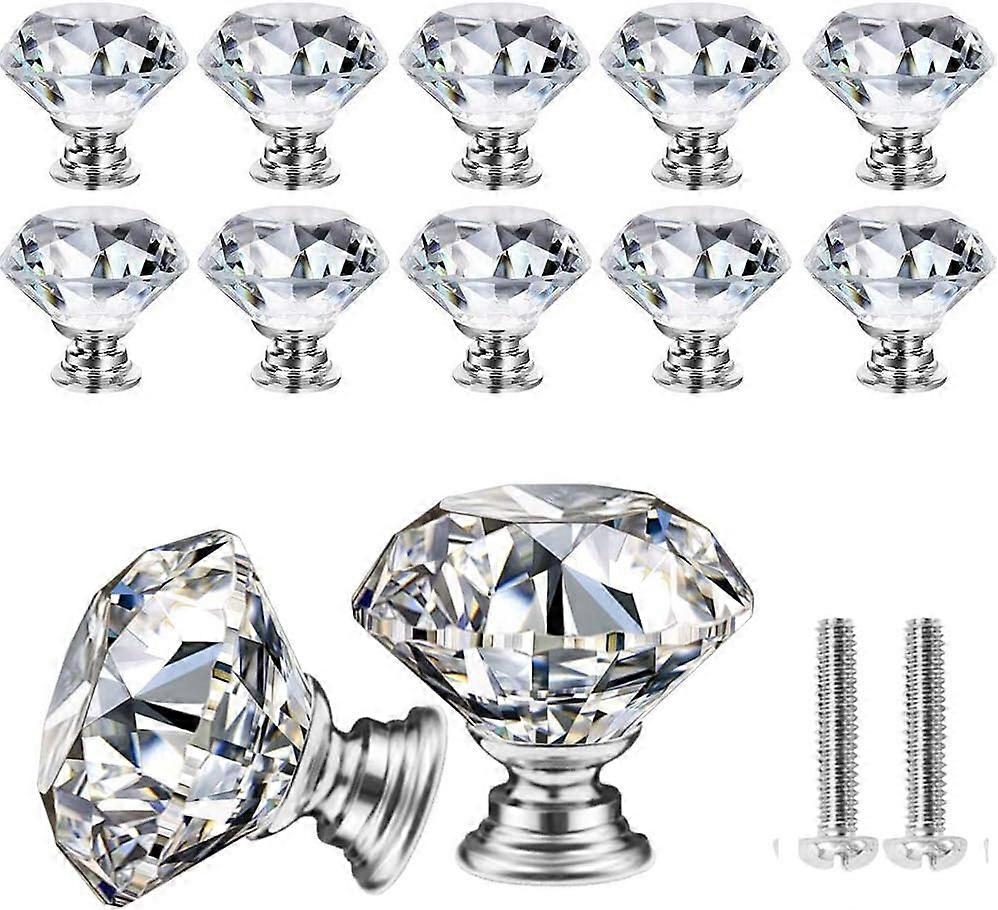Crystal Glass Door Drawer Knobs, Cupboard Knobs