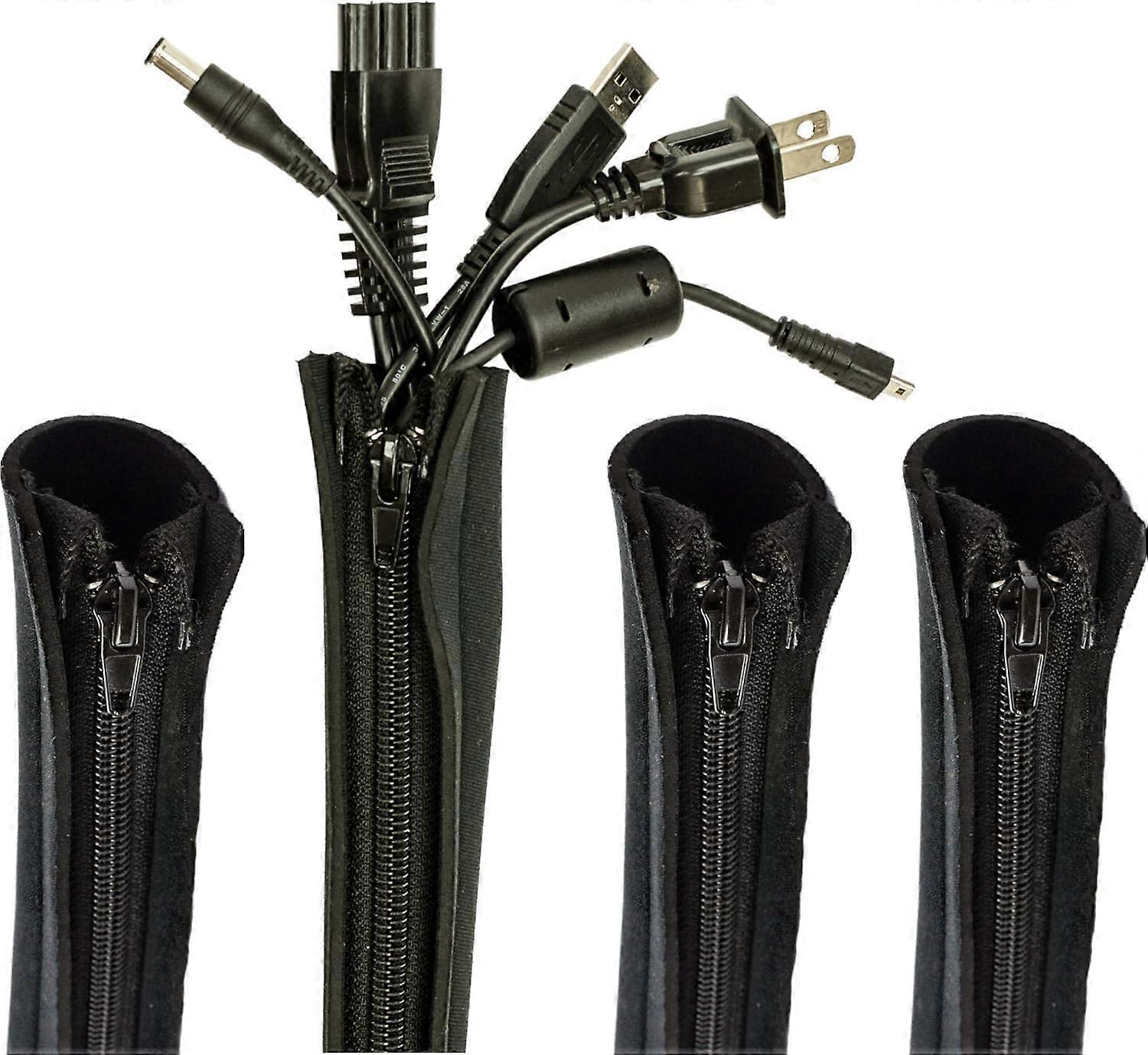 black set eight (without buckle): 4pcs zipper tie