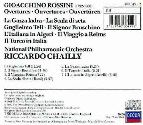 Riccardo Chailly Rossini 7 Overtures CD