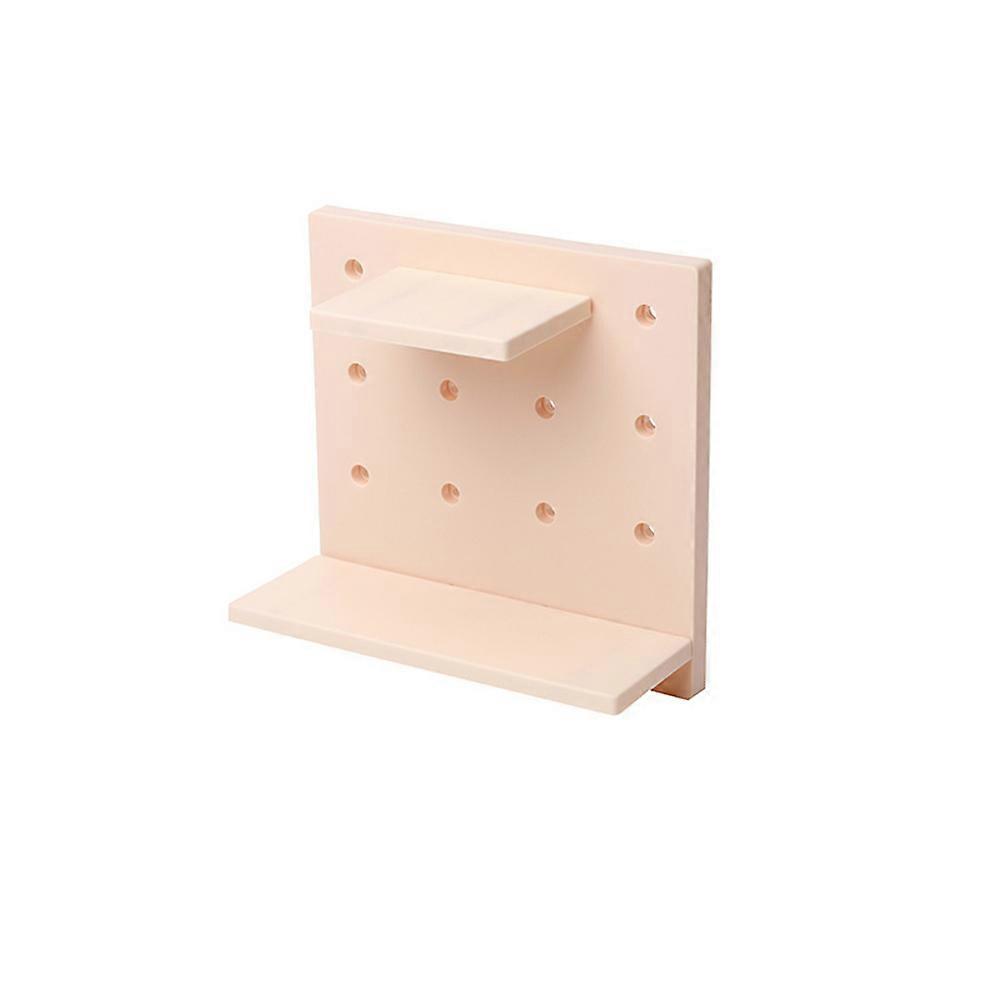 PuncH free Simple Plastic Shelf Multifunctional Storage Rack Kitchen Accessories (Beige)