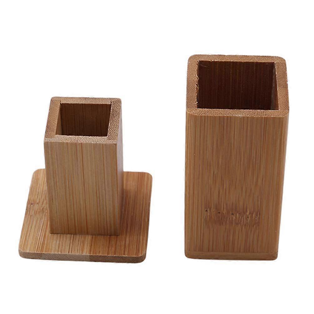 Bamboo Toothpick Holder with Square Lid, Dispenser, Home
