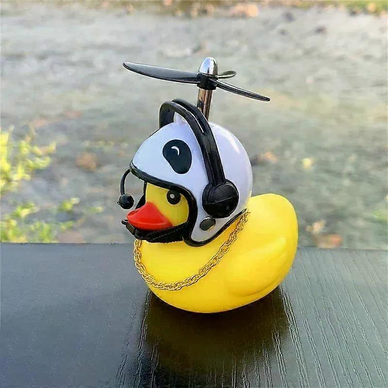Car Motorcycle Bike Handlebar Duck Ornament,Small Yellow Rubber