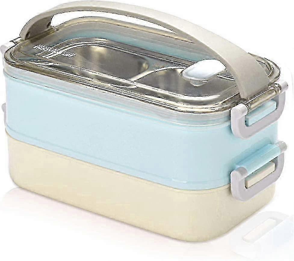 2 Layers Stainless Steel Lunch Box Portable Thermal Bento Boxes Insulated Lunch Box Insulated Lunch 