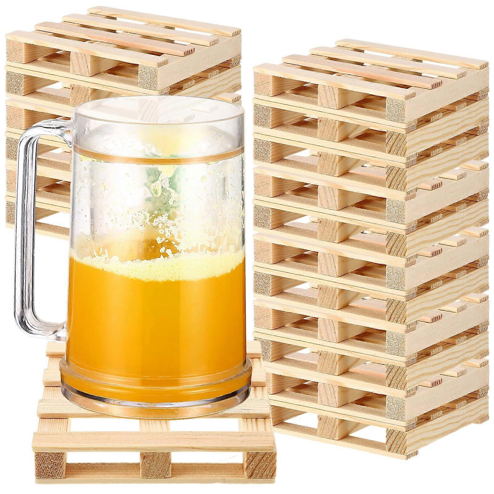Mini Wooden Pallet Coasters 4"x4"