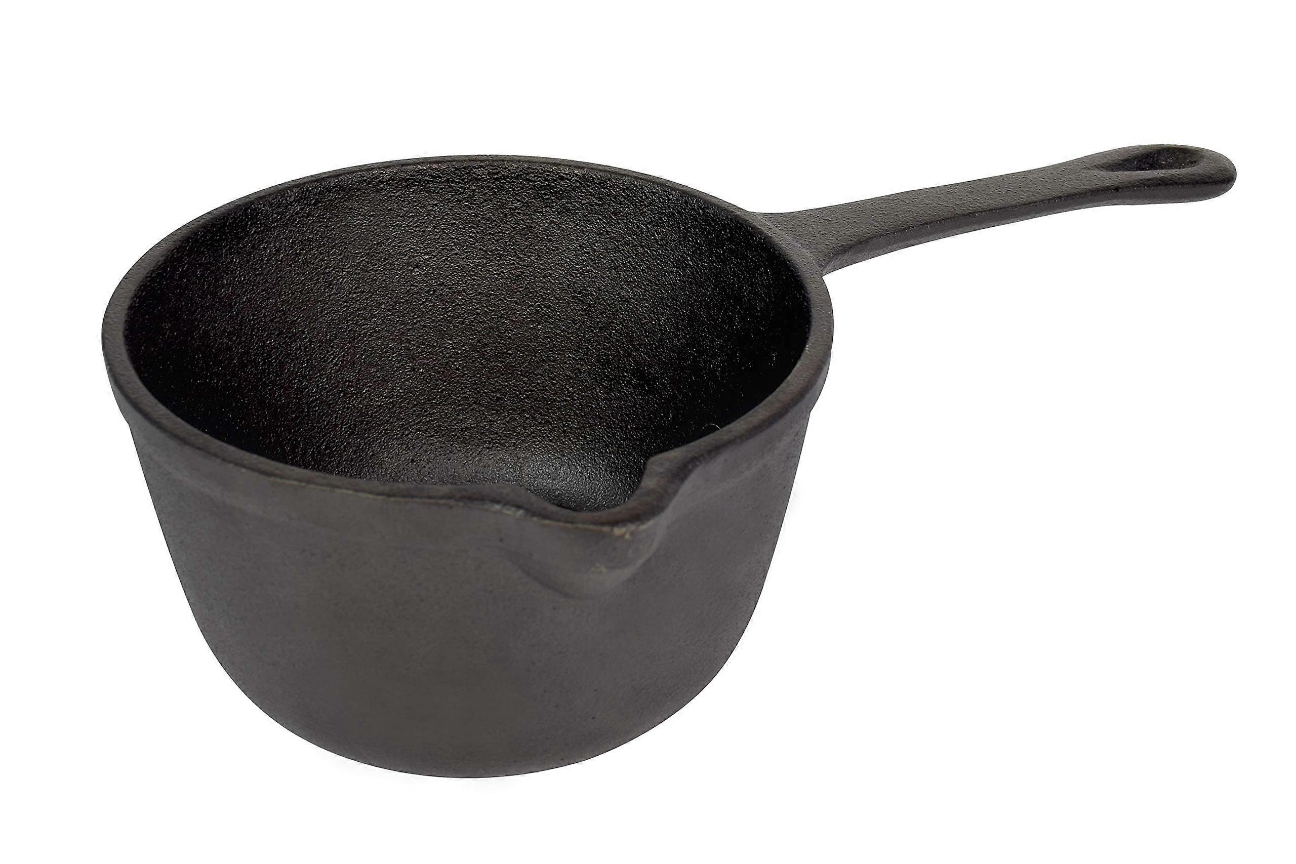 Large Pre-Seasoned Cast Iron Basting Pot - 6 Quart Dutch Oven for Grill and Oven Use, Non-Stick, Heavy-Duty Cookware