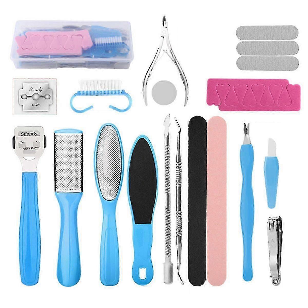 19 Pcs Professional Pedicure Foot Care Tools