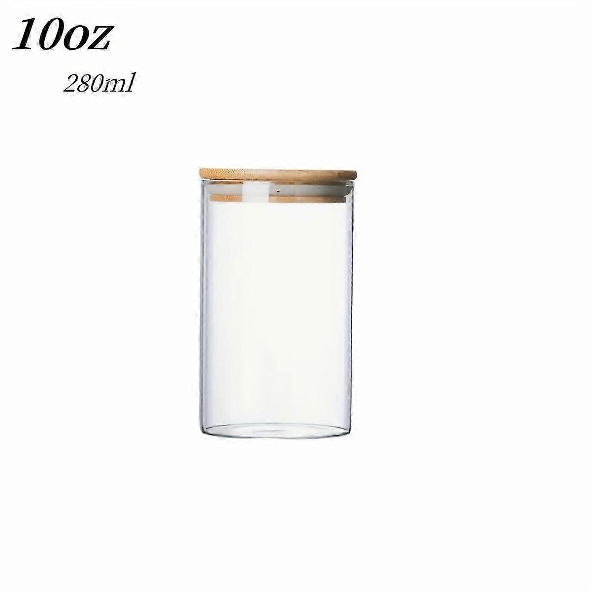Glass Food Storage Jars 1/2/4/8pcs Set - Airtight Bamboo Lids for Freshness - Multipurpose Use for Tea, Coffee, Spices - Clear Container for Kitchen O