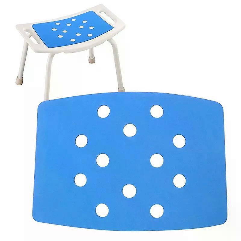 Bath Chair Mat - EVA Foam Non-Slip Shower Bench Cushion with Adhesive for Disabled, Elderly, Curved (Stool Not Included)
