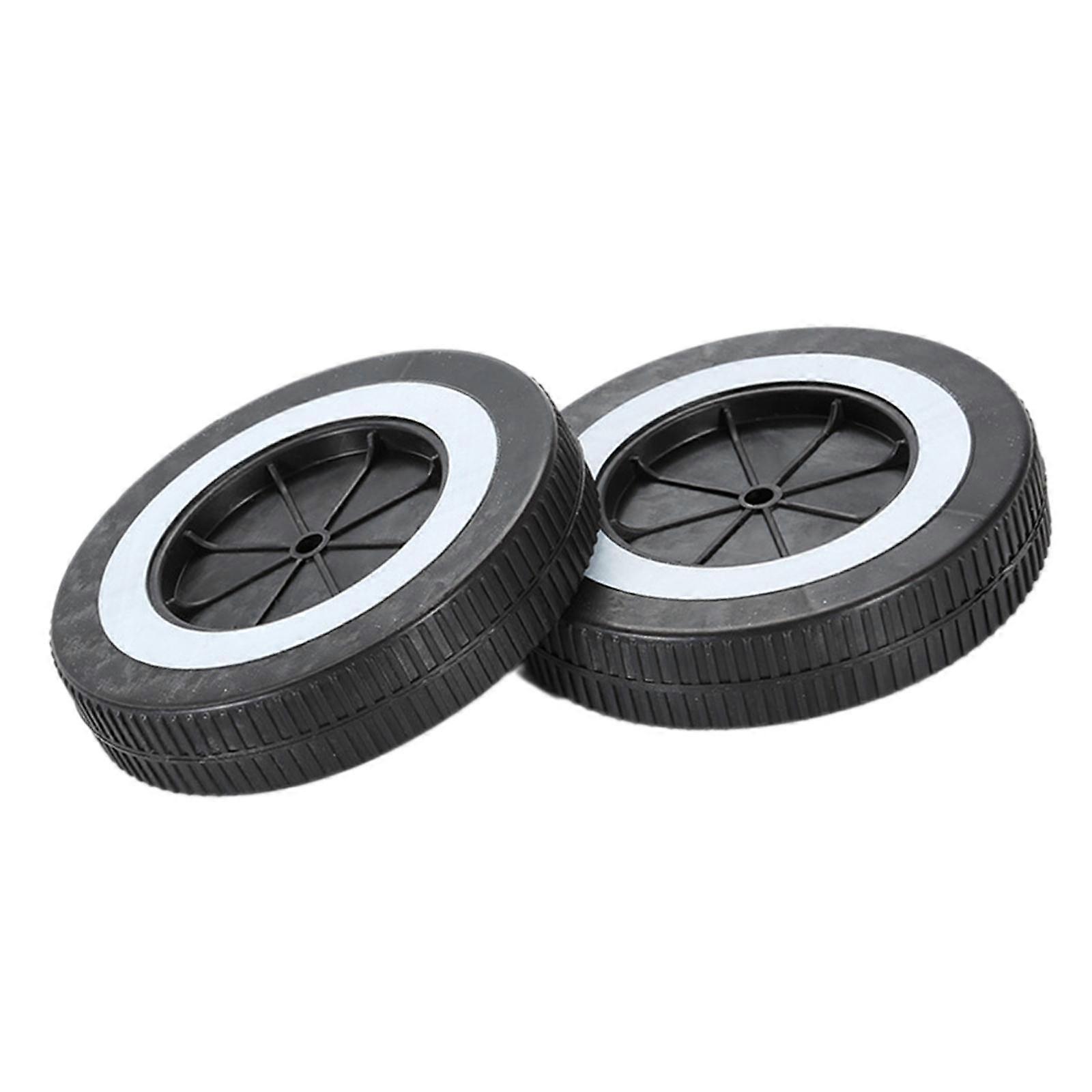 2 stk BBQ hjul deler solid hånd lastebil dekk for utendørs camping servering