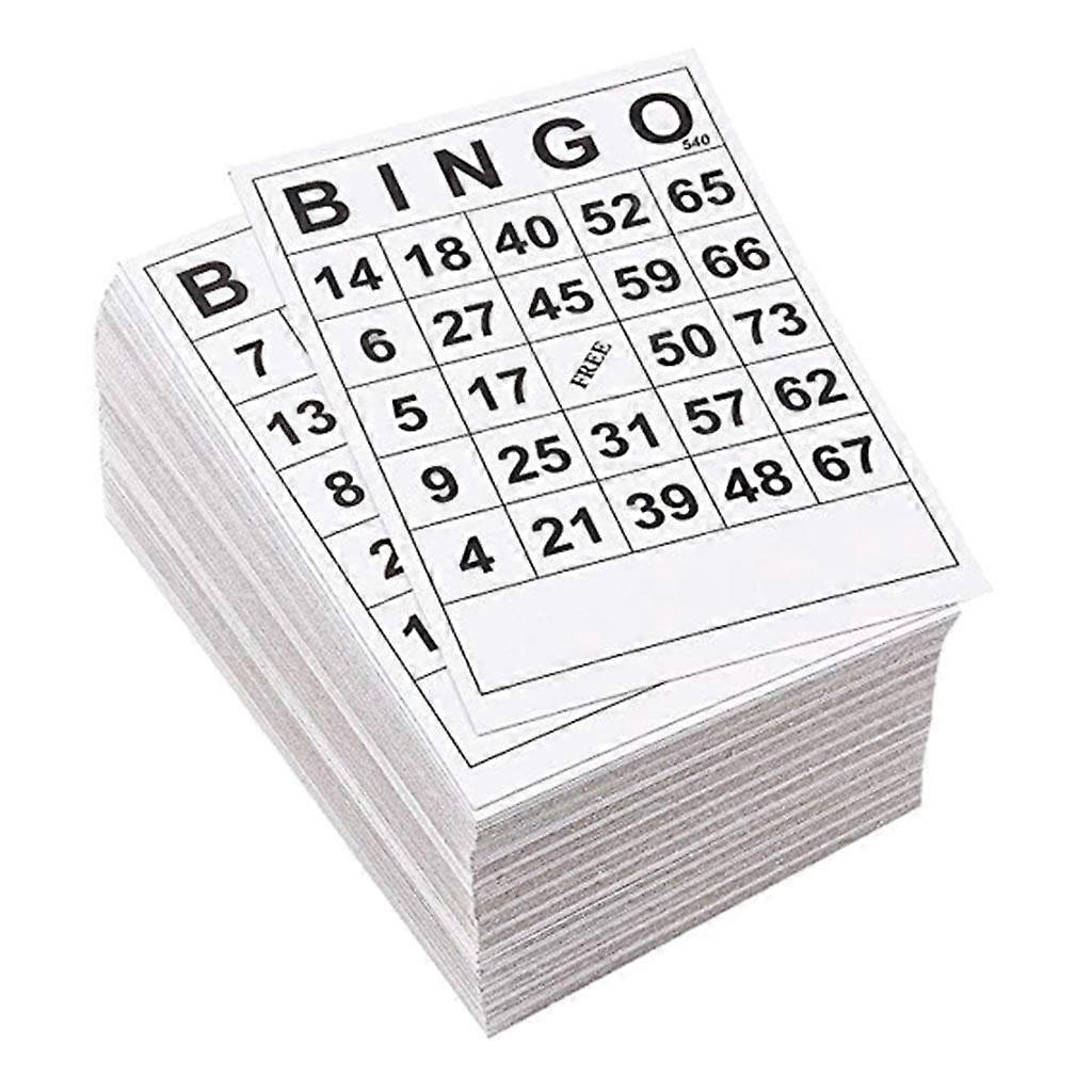 60x BINGO Game Cards Single 60 Sheets without repeat Single Design