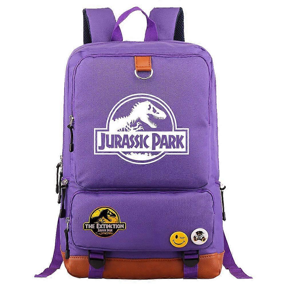 Jurassic World Jurassic Park Backbag - حقيبة سفر واسعة للكمبيوتر المحمول على الكتف وحقيبة ظهر وحقيبة رسول