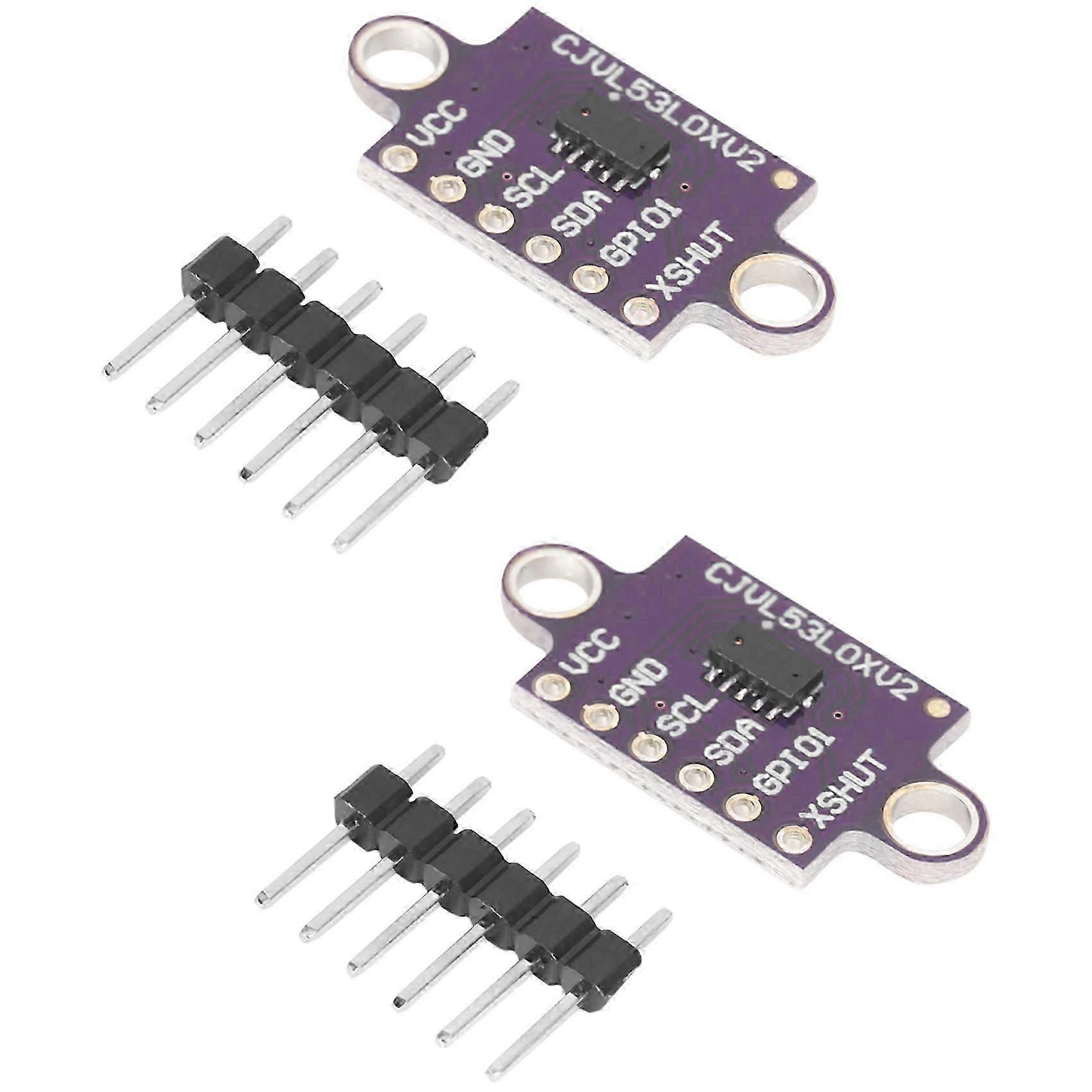 2pcs VL53L0X Time-of-Flight ToF Ranging Sensor Breakout 940nm GY-VL53L0XV2 Distance Module I2C IIC