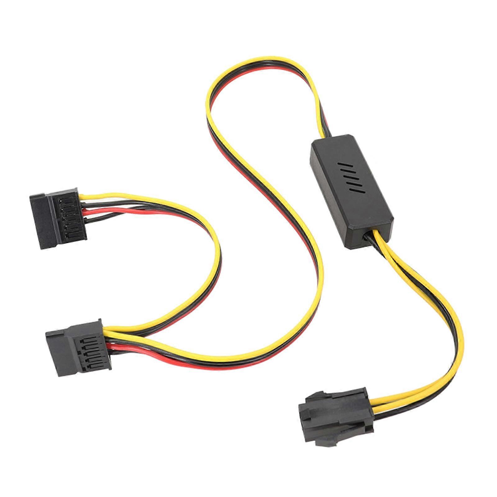Fast CPU 4PIN to SATA Power Cable 12 Pin To Sata Hard Drive Cable Voltage Reduction Stable Multiple Connectors