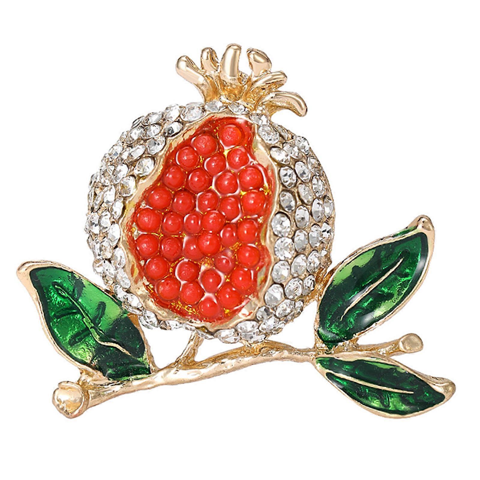 Broche élégante en forme de grenade, accessoire élégant pour revers, broche accrocheuse en forme de grenade pour un usage quotidien ou une fête