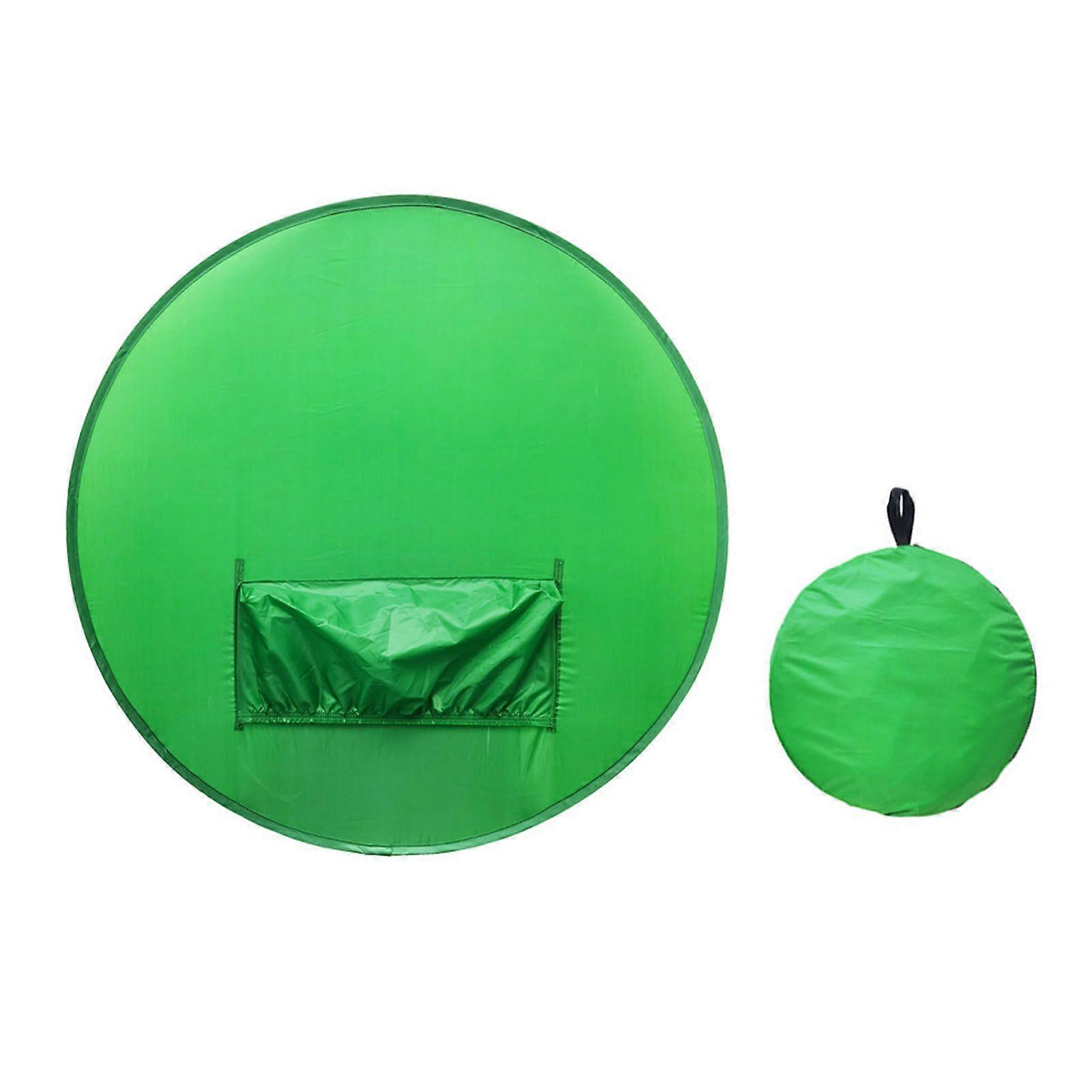 142cm Round Green Screen Backdrop Portable Green Screen Chair Background for Video Chats Video Conference Game Single Layer L Size