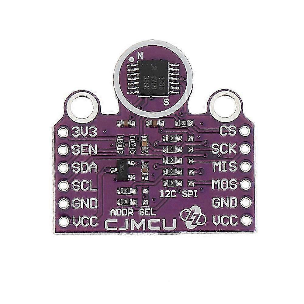 Hall Effect 360 Non-contact X-y Plane Angle Sensor Module 3.3v/5v I2c Spi