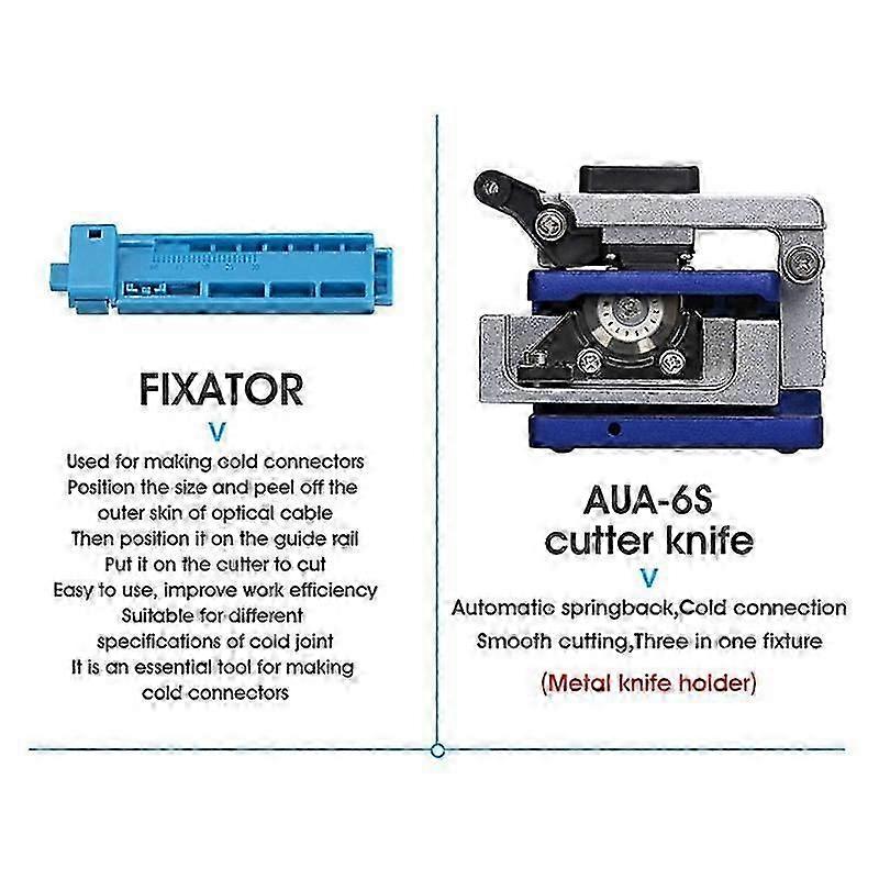 FTTH Glasfaser Toolkit mit Fiber Cleaver -70-+10DBm Optischer Leistungsmesser Visueller Fehlersucher 10 js