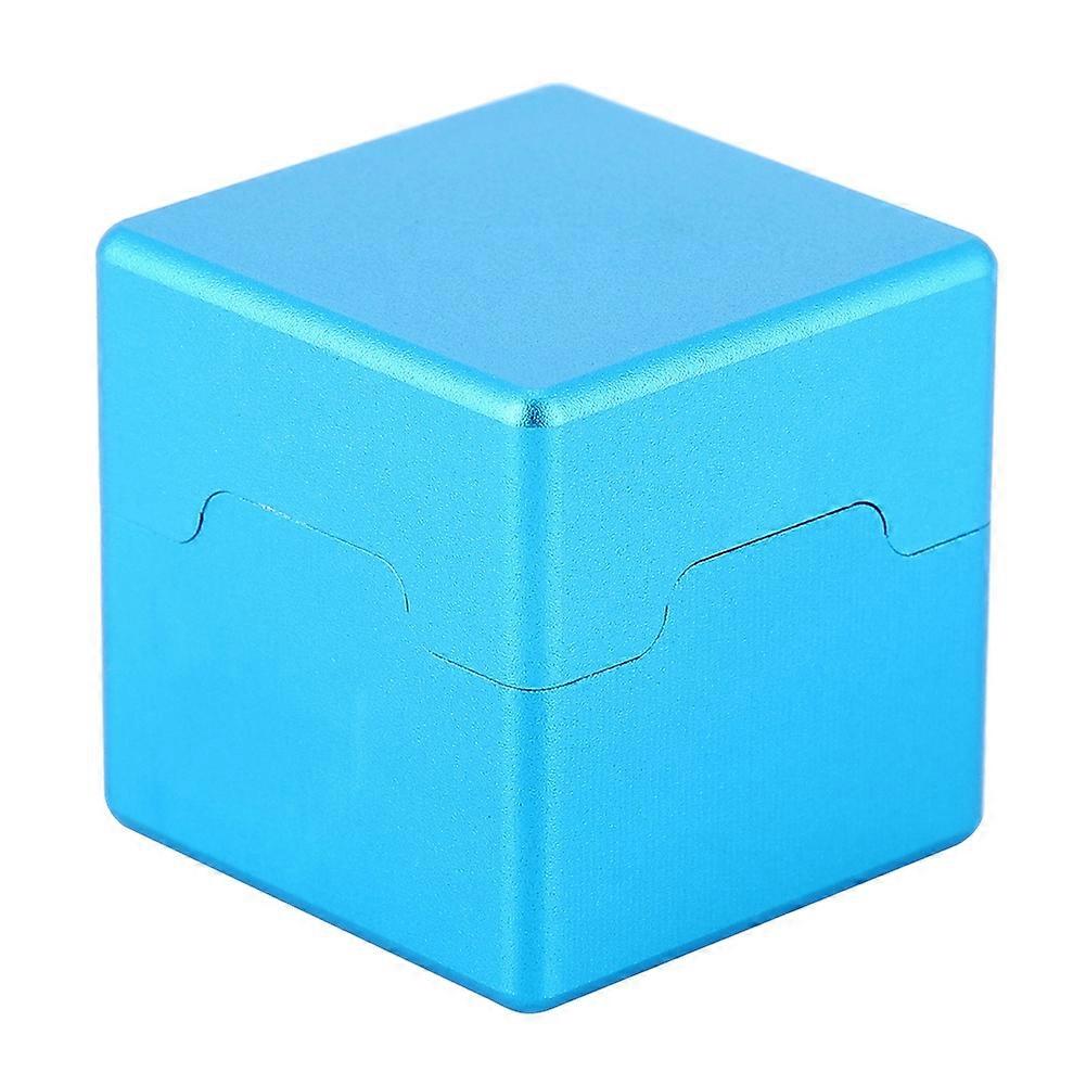 Aluminum Portable Mini Magnetic Cue Tip Chalk Holder Billiard Pool Chalks Carrier (Blue)