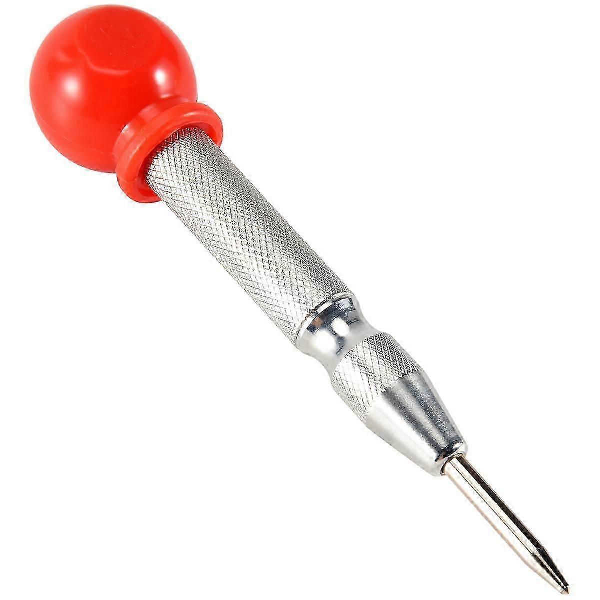 1Pcs HSS Center Punch Stator punching Automatic Center Pin Punch Spring Loaded Marking Drilling Tool With A Protective Sleeve-Silver DS