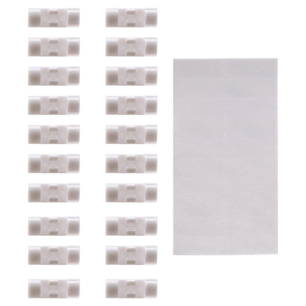 20pcs/lot Desktop Wire Clear Up Clips Holder Clamps (white)