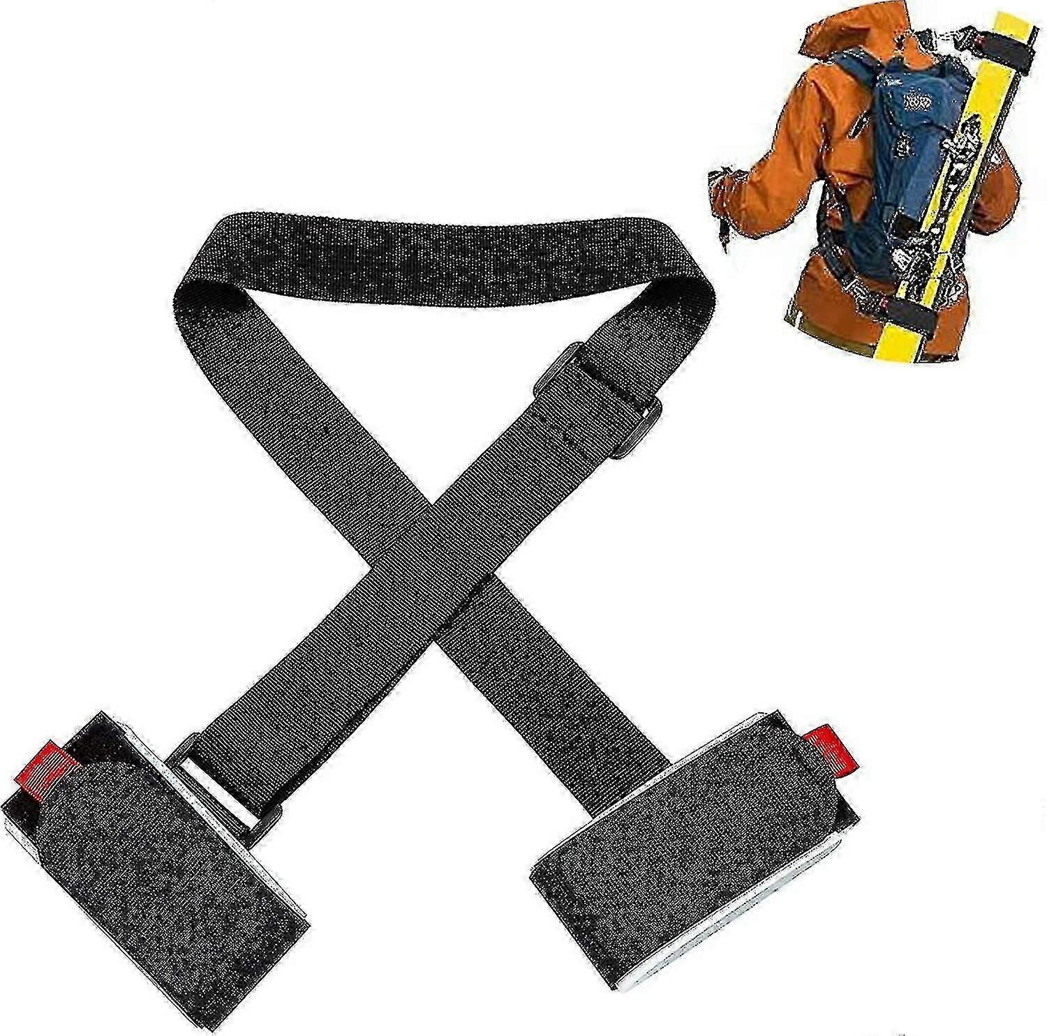 ナイロンスキーストラップ スノーボードスキーストラップ スキーキャリアストラップ スノーボードショルダーストラップ スキーキャリングストラップ 調節可能なスキーストラップ