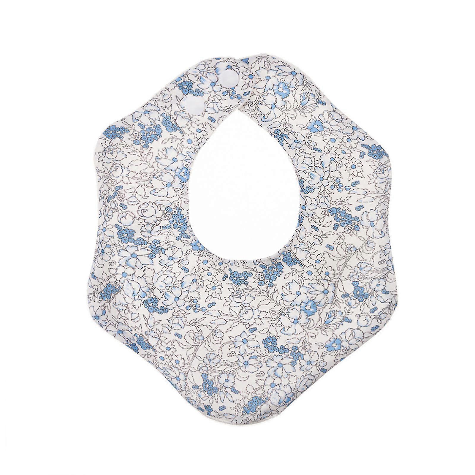 Practical Feeding Bib for Baby Small Neckerchief Flower Print Drooling Bib Soft & Breathable Newborns Burp Cloth