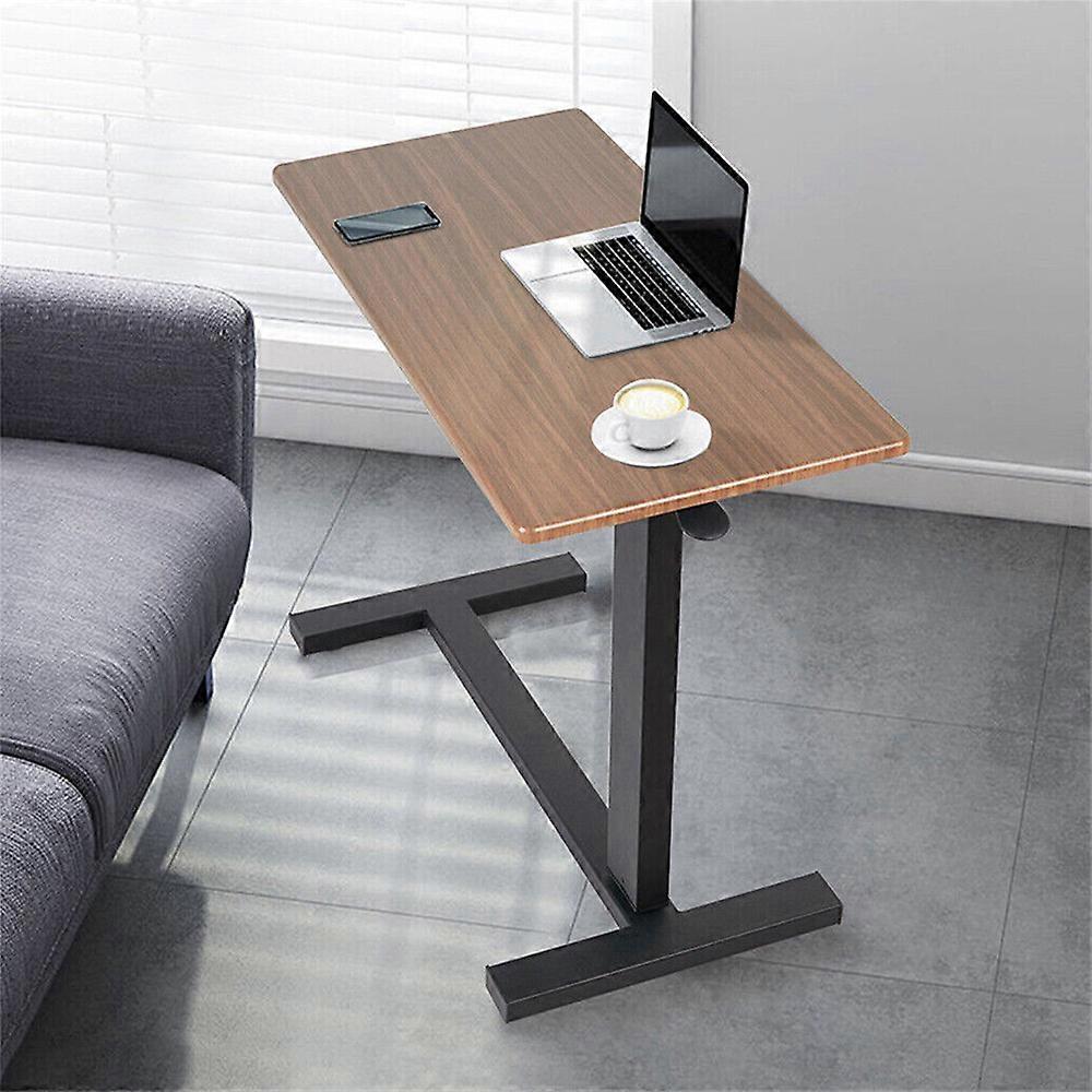 Mobile Overbed Bedside Table C Shape Side Table Adjustable Height Laptop End Table