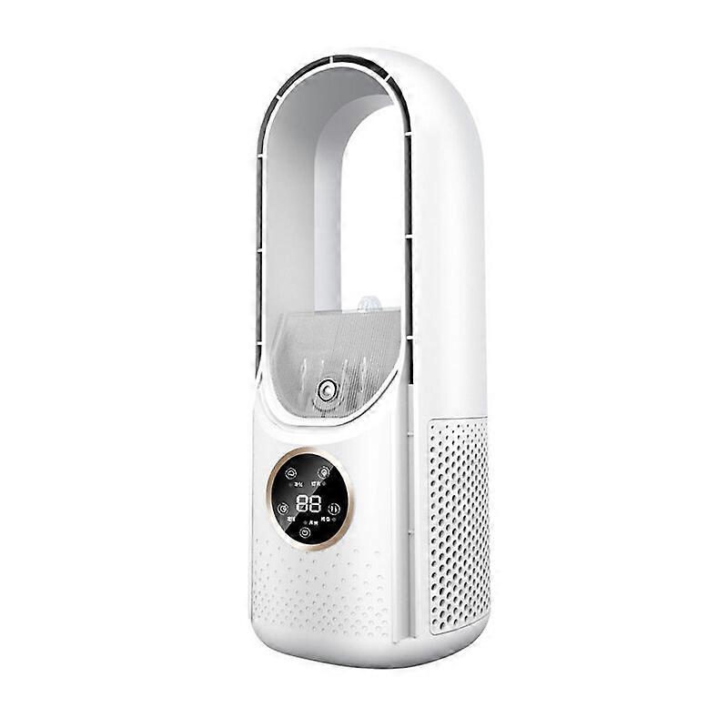 Desk Bladeless Humidification Electric Fan Six Gear Adjustable with LED Light Timing Function