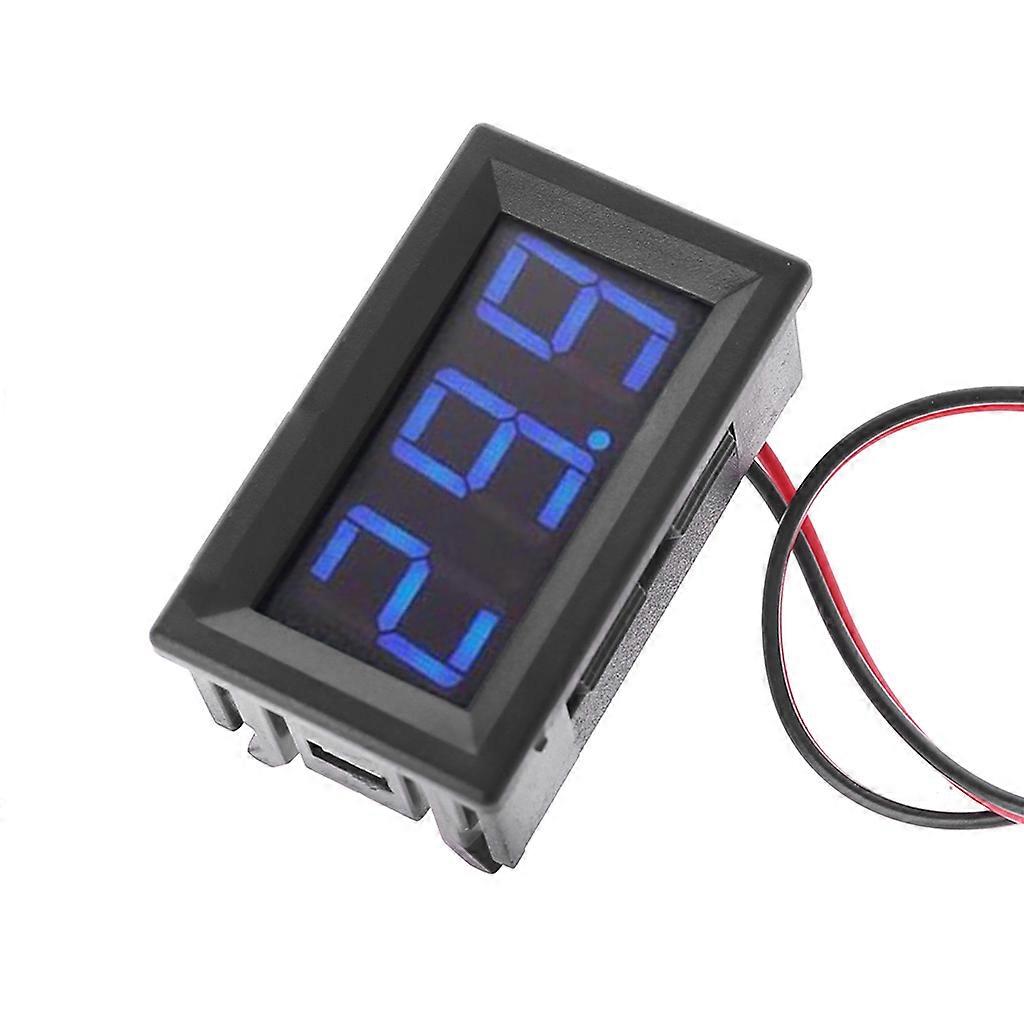 2 Wire Blue for DC 5-120V LED Panel Digital Display Voltage Meter Voltmeter 3-Digit Suitable for Houshold Workshop Durab Blue