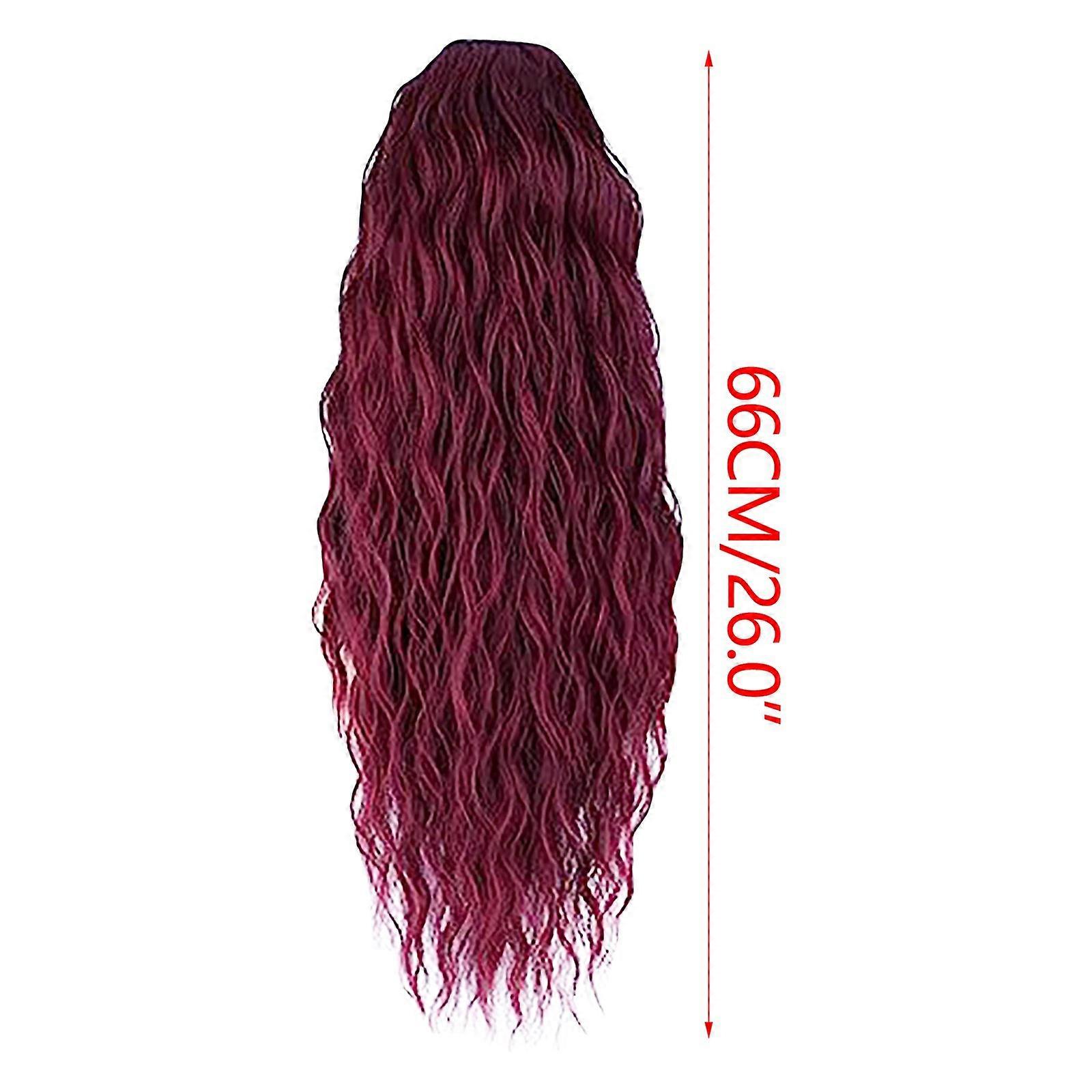 Drawstring Ponytail Water Wig Ponytail Elastic Mesh Wig Braid Natural And Realistic Beautiful Water Pattern Ponytail Wig PU2699