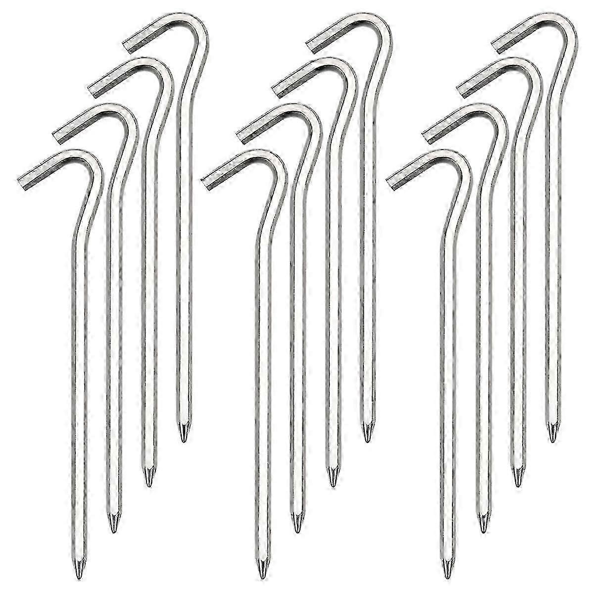 Aluminum Tent Stakes with Hooks, Hexagonal Pole Canopy Stakes, Suitable for Camping, Canopy