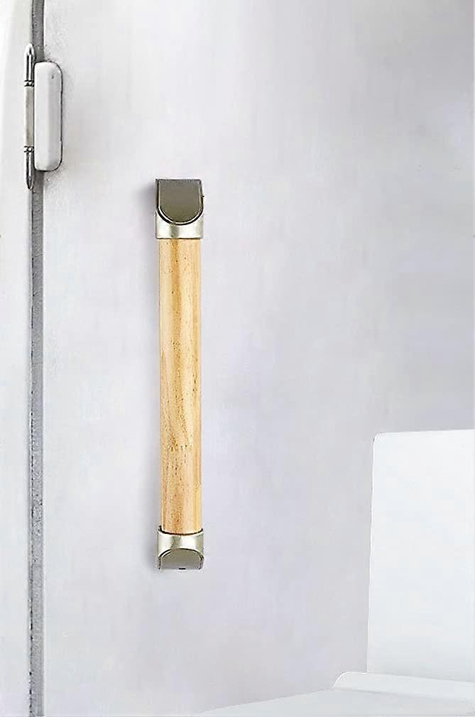 Solid Wood Japanese Style Bathtub Grab Bar Safety Non-Slip Support Rails for Elderly 34cm