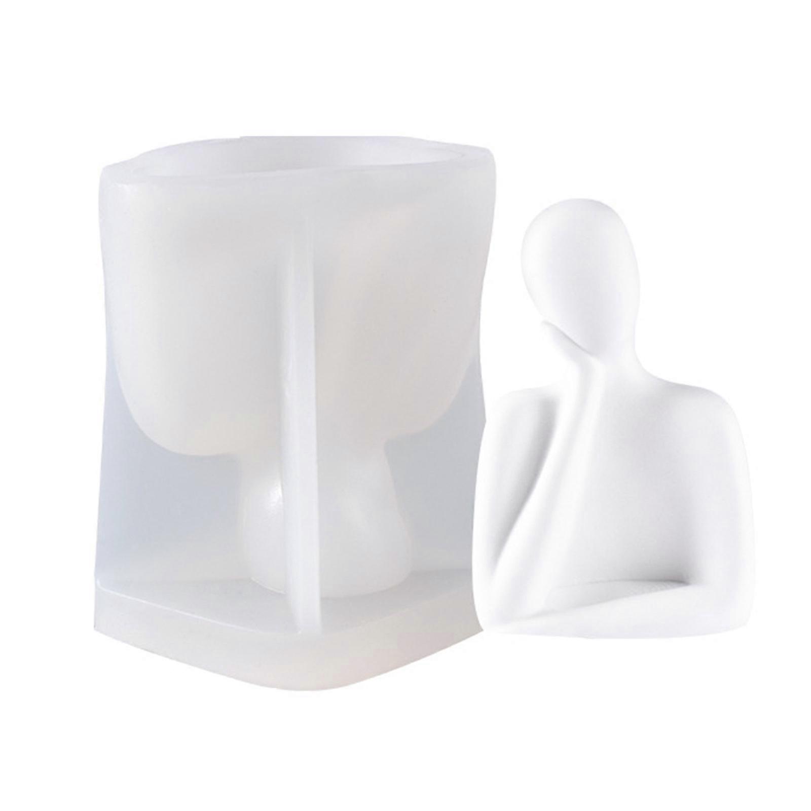 1/3 Pieces Silicone Candle Molds Unique 3D Family Cheek Support Molds for Candle Making Reusable Art Mold DIY Handicraft