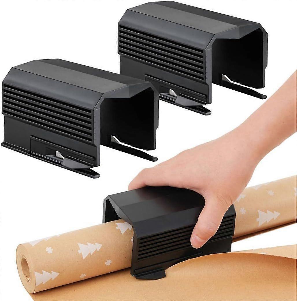 2PC Wrapping Paper Cutter Christmas Paper Roll Cutters Paper Cutter Slider Tool Set Χριστουγεννιάτικο δώρο συσκευασίας περιτυλίγματος Προμήθειες κοπής για τη χειροτεχνία Birt