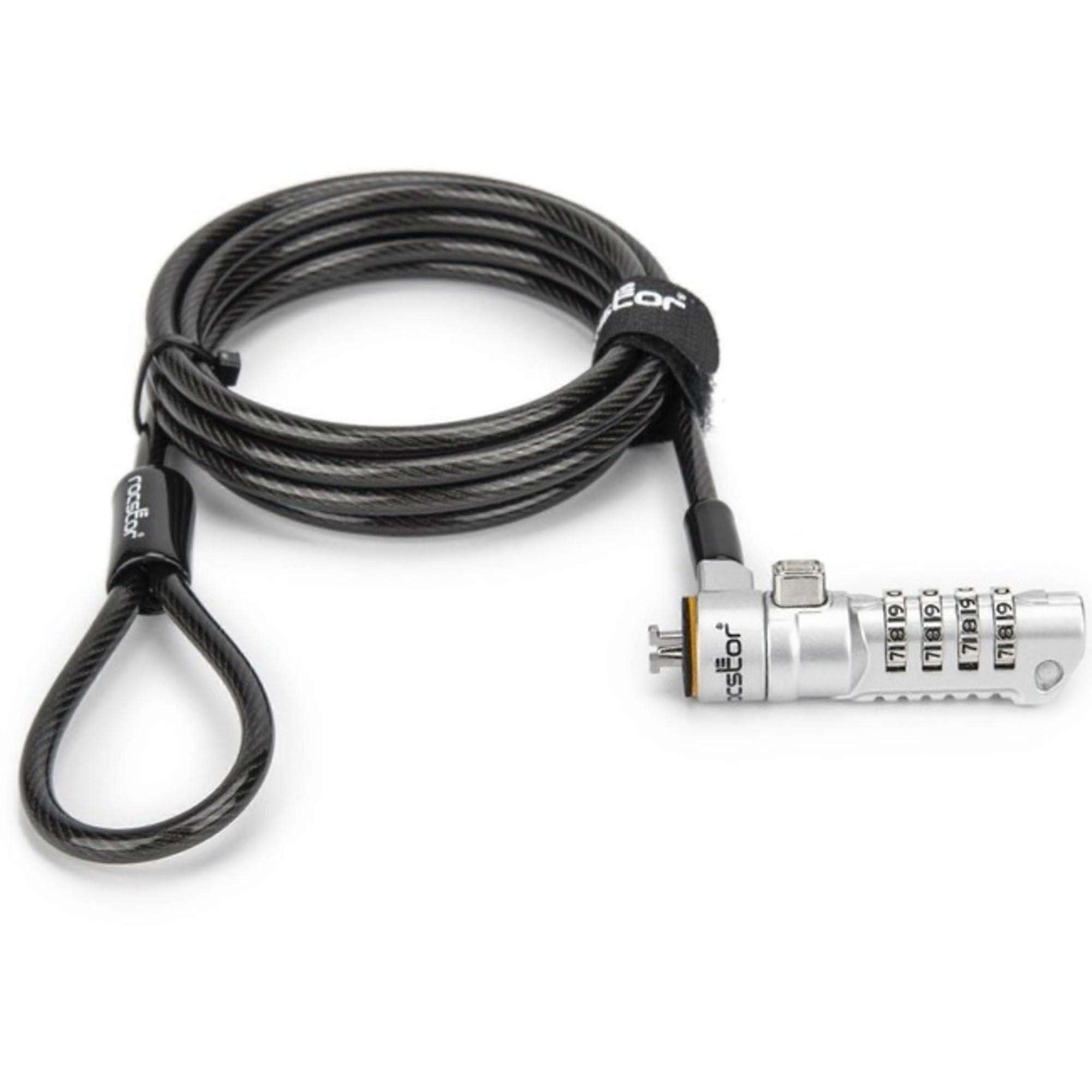 Rocbolt N19 Security Cable, 4-digit Combination Lock For Nano-Shaped Slots