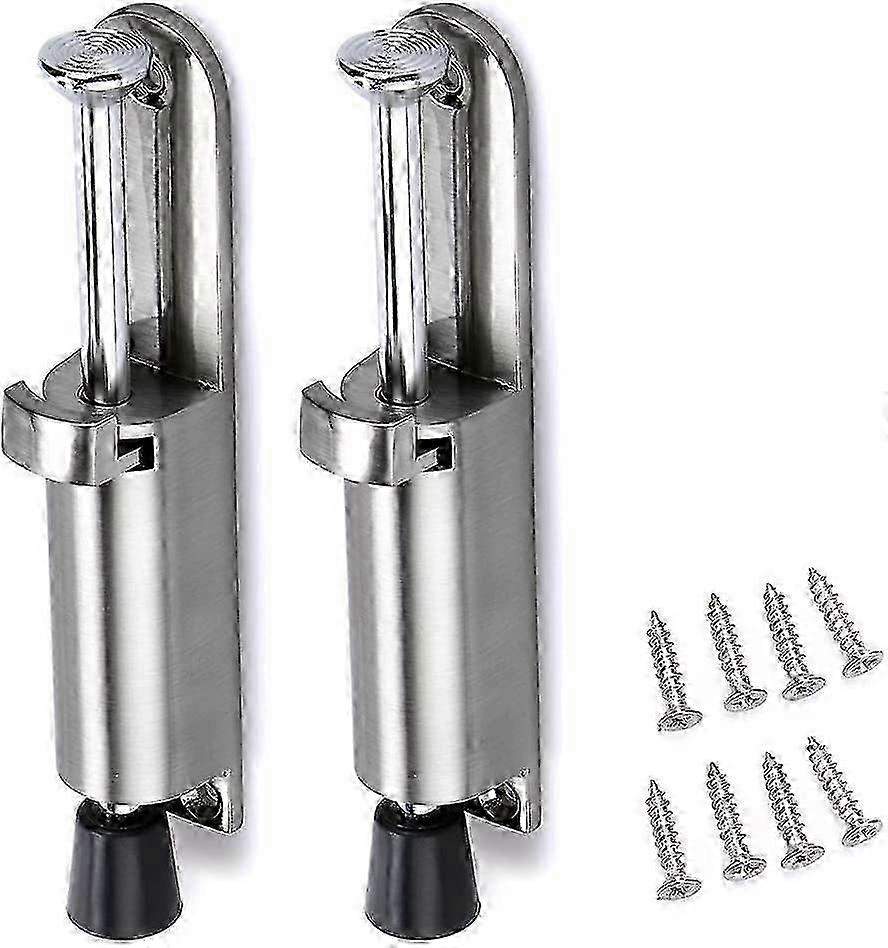 2pcs Stainless Steel Adjustable Kick Down Door Locks Stopper Holder