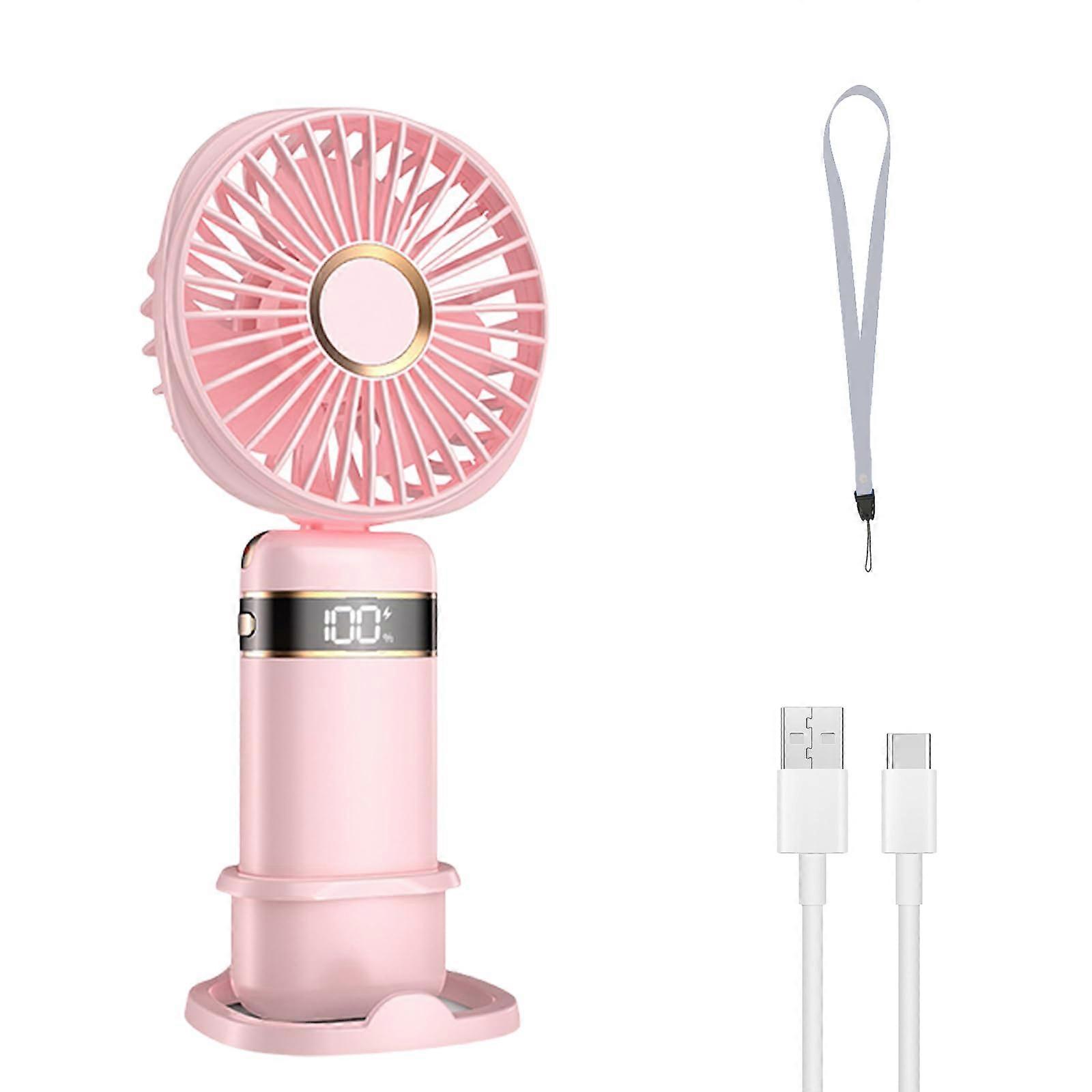 USB Fan Portable Handheld Cooling Fan for Camping, Office, and Everyday Use - ABS Material, Compact Size, Black