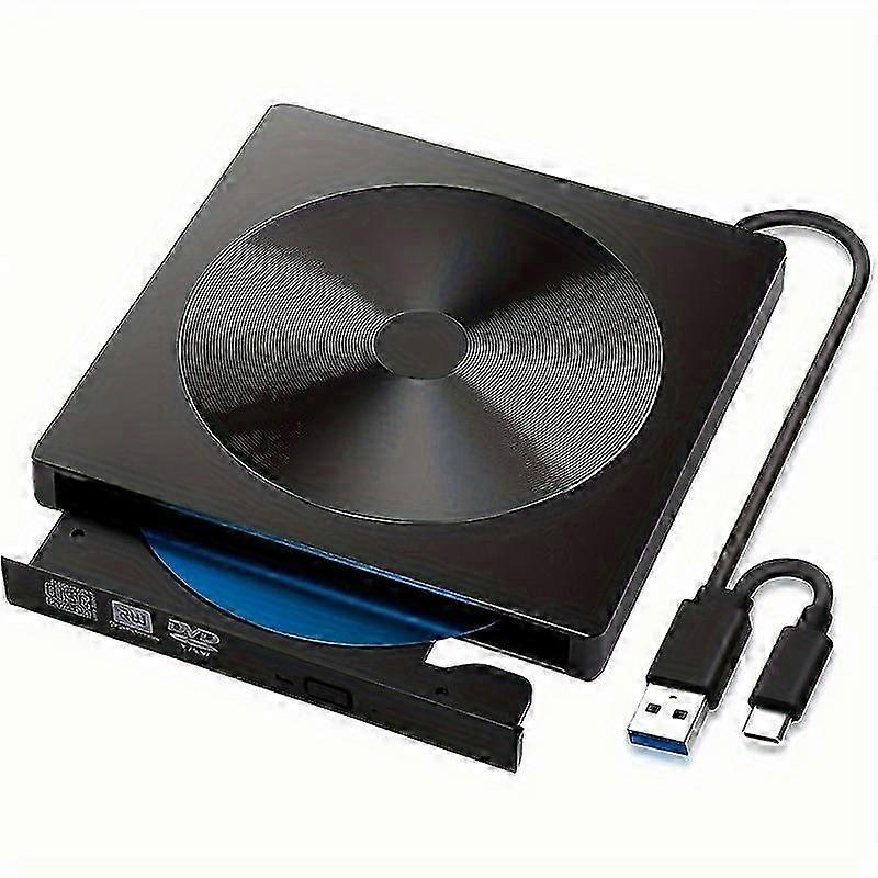 Ultra High-Speed External Optical Drive with USB 3.0 and Type-C Interface Supporting MacBook and Mac OS Compatible with Windows 11