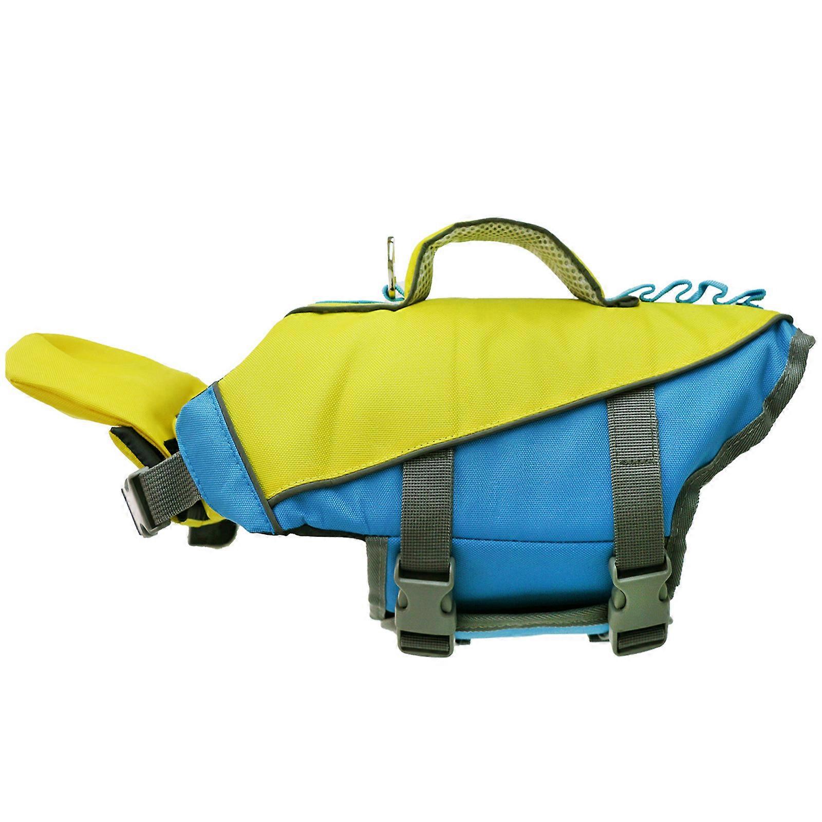 Reflective Dog Life Suit with Lift Handle High Buoyancy Floatations Swim Vest for Small to Large Dog Swimming Boatings XS