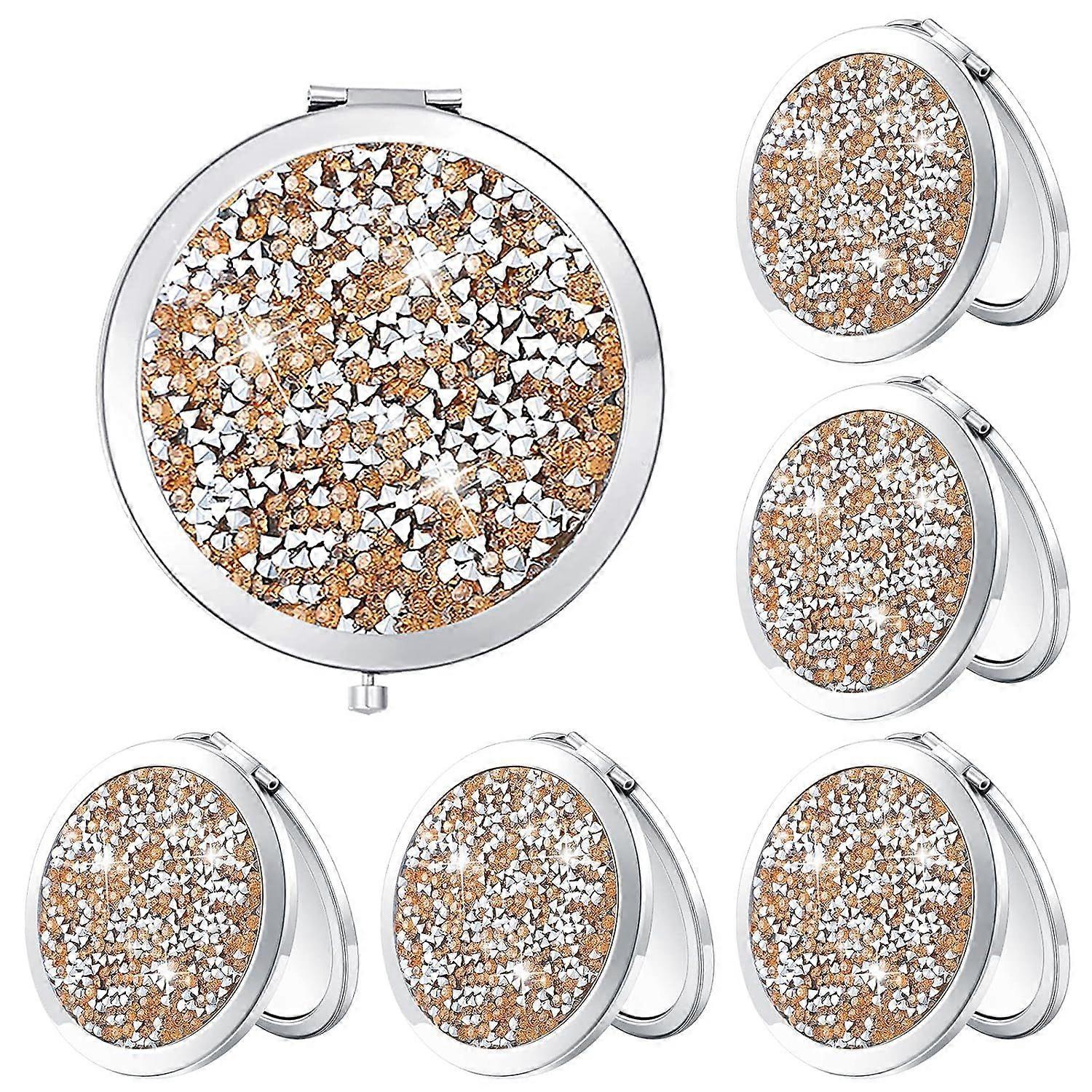 6Pcs Magnifying Compact Cosmetic Mirror