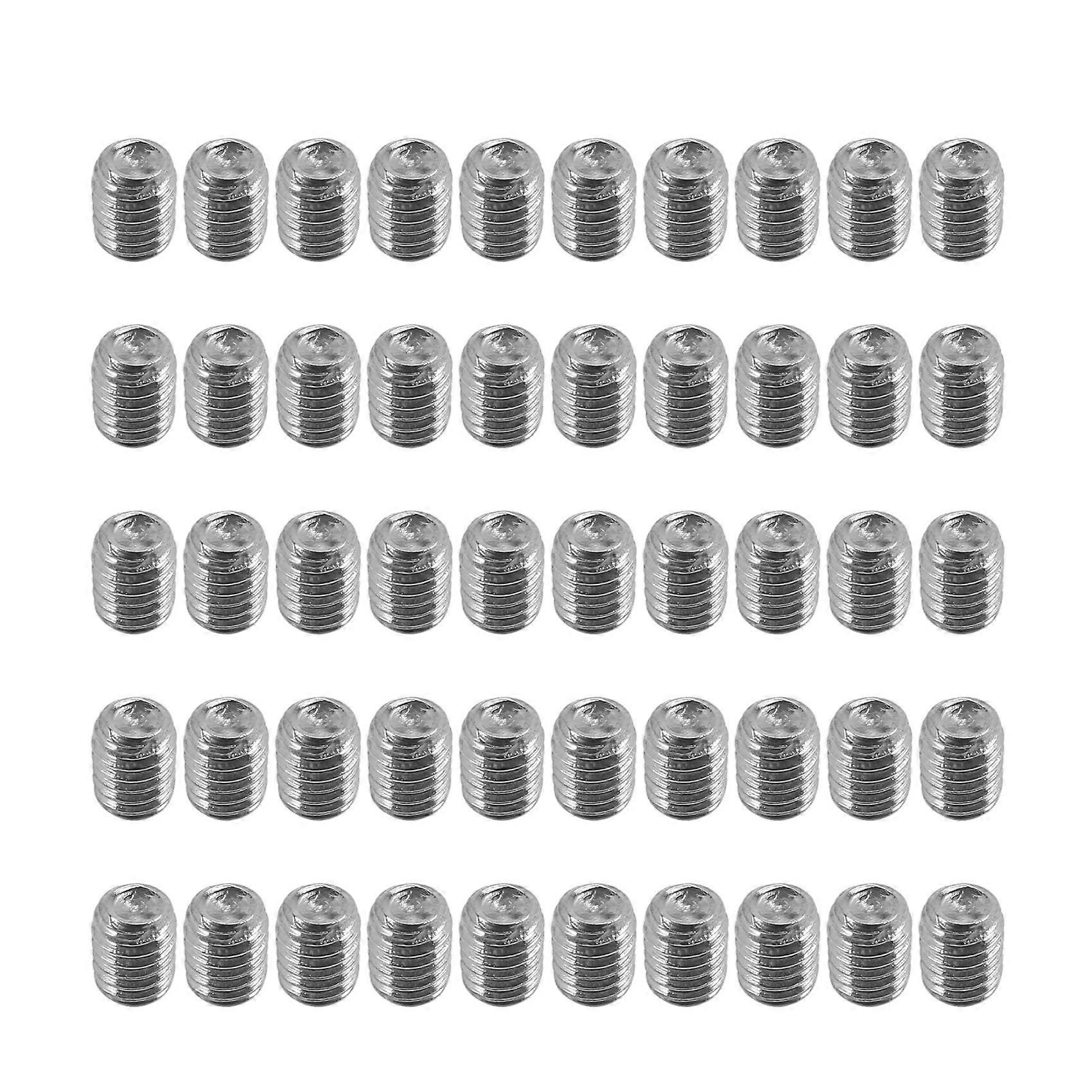 50Pcs M2.5 x 3mm Stainless Steel Hex Socket Set Grub Screws Headless