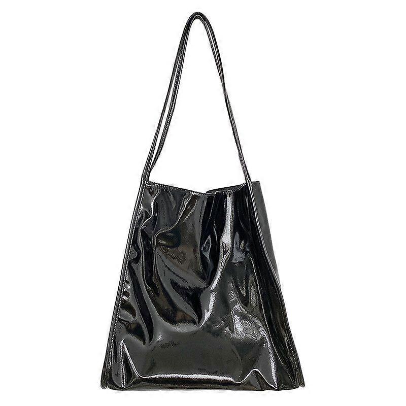 High-gloss patent leather shoulder bag PU
