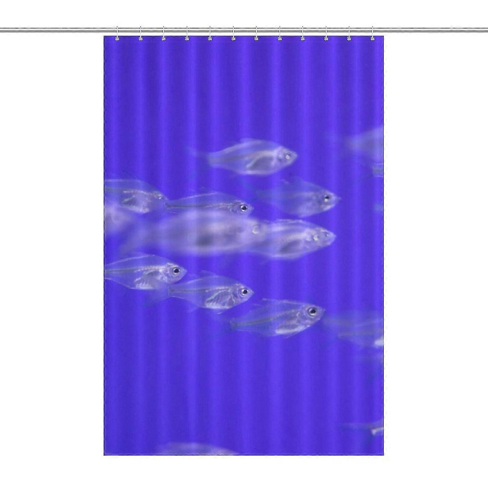 フィッシュプリントシャワーカーテン