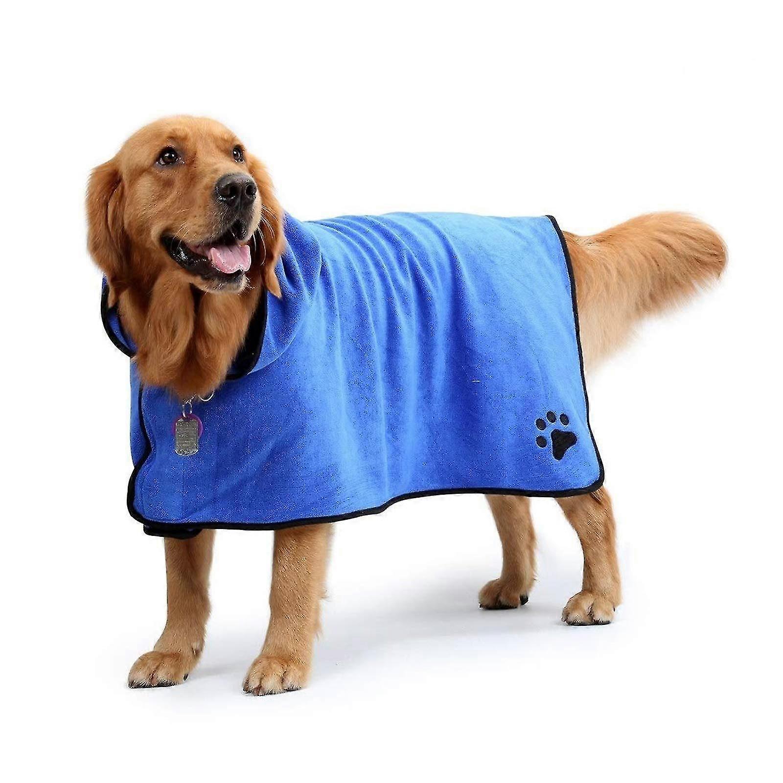 Quick Drying Pet Bath Towel,dog Bathrobe Towel With Adjustable Strap
