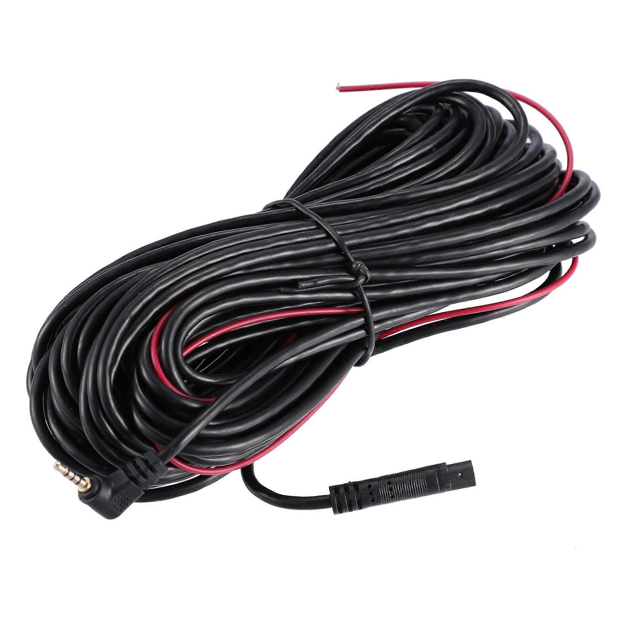1pcs 5 Pin 15m 49.21Ft Dash Cam Rearview Backup Camera Reverse Cord Extension Car Recorder Cable Male to Female Video Extension Wire