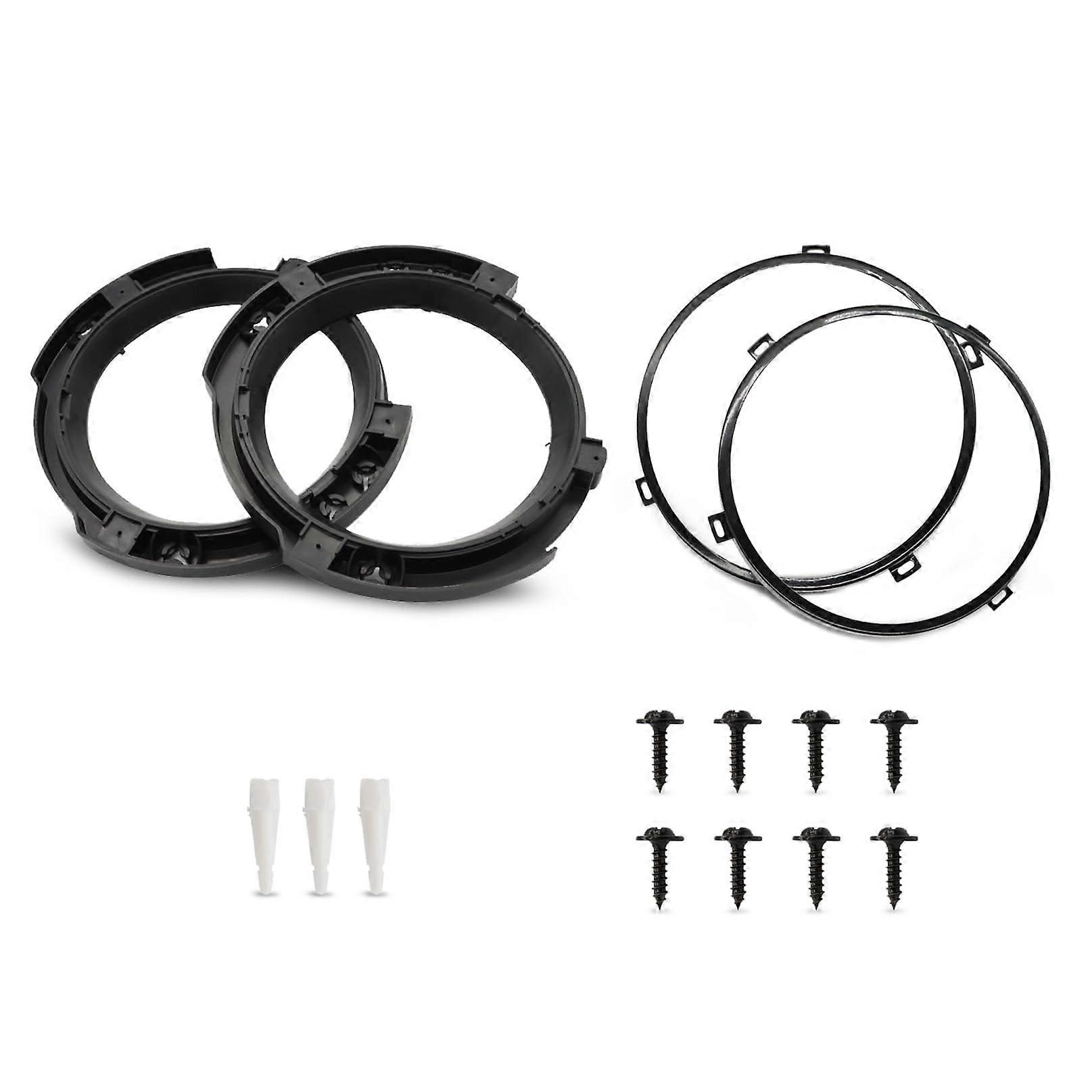 7 Inch Headlight Mount Bracket Retaining Ring Kit For Wrangler JK Models 2007-2018 Front Left And Right Black