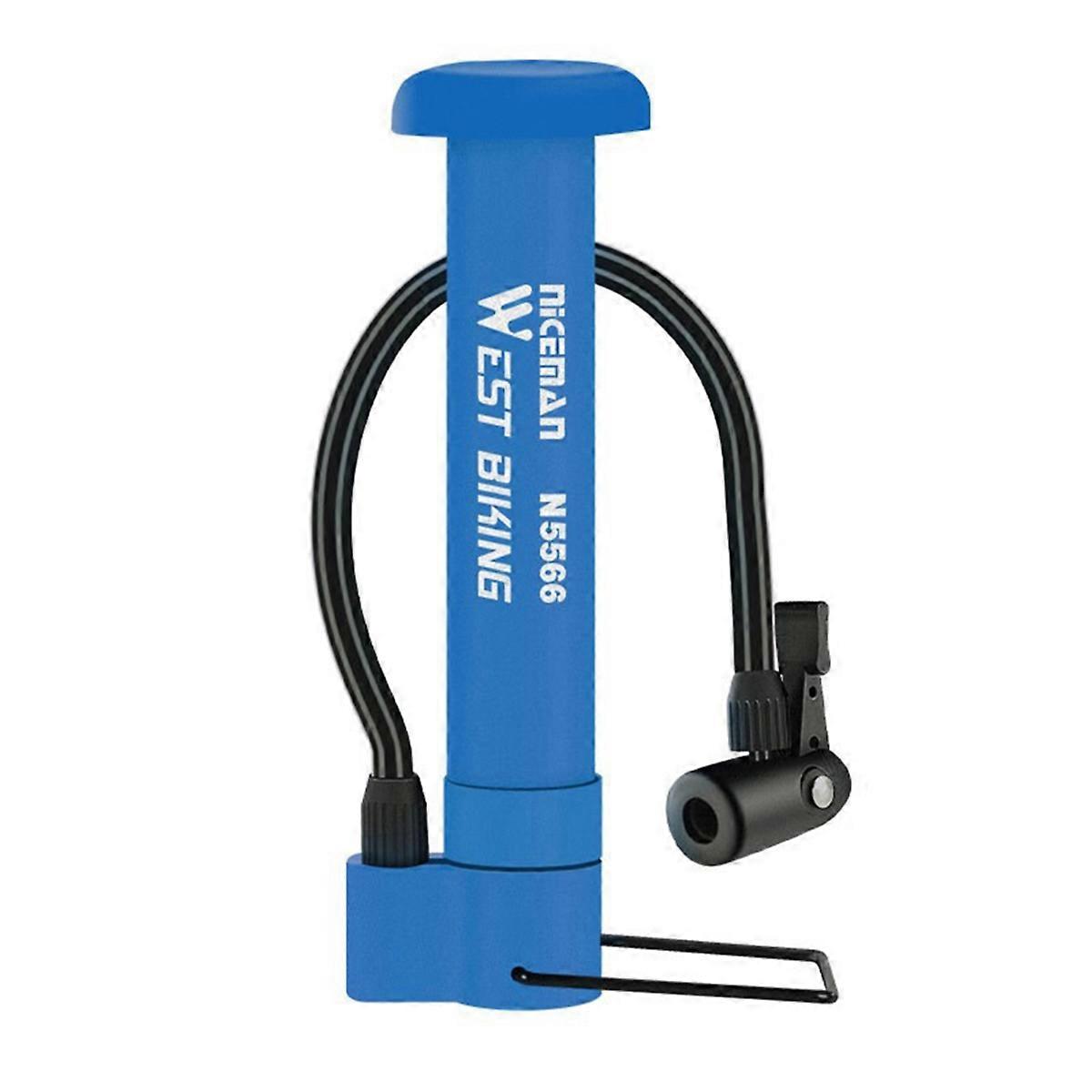  Bike Air Pump Portable Bicycle Pump Blue