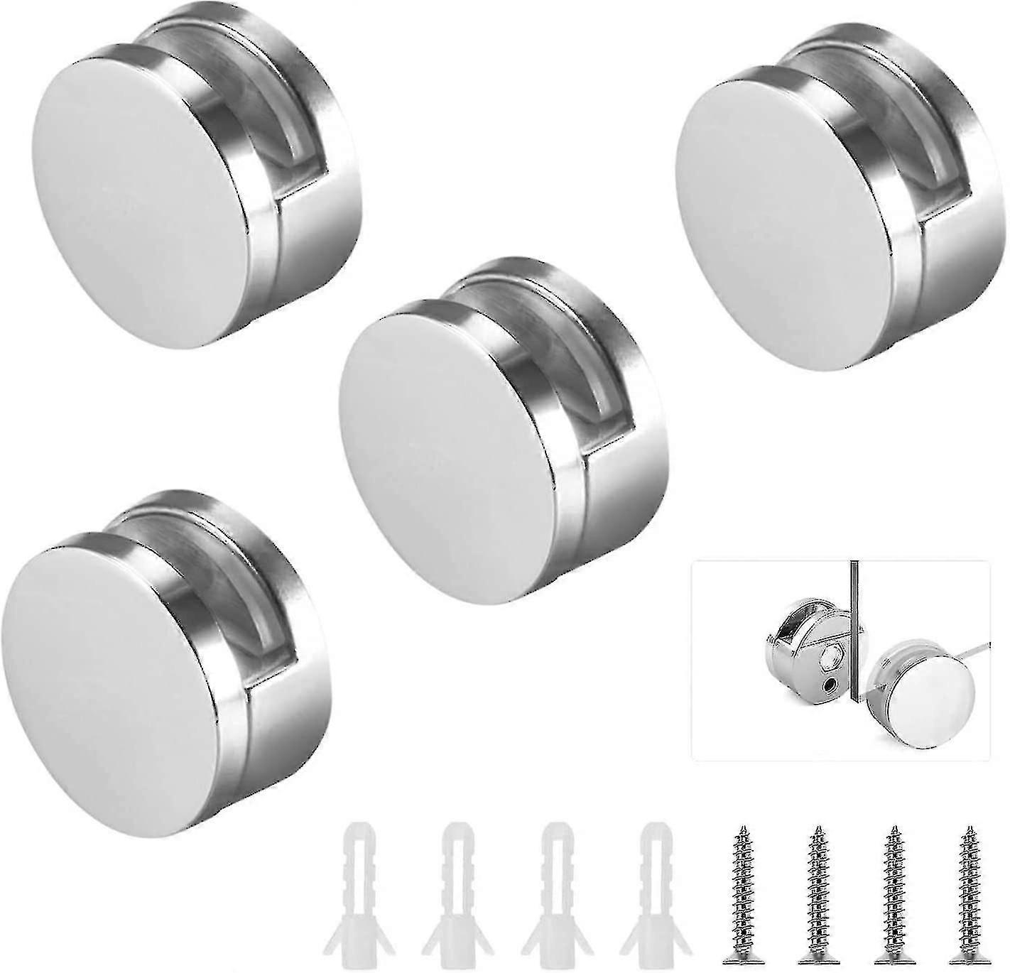 4 pcs dn verre clips de bain en alliage de zinc clip en verre h d h, compatible avec bain, , lieux publics, etc.