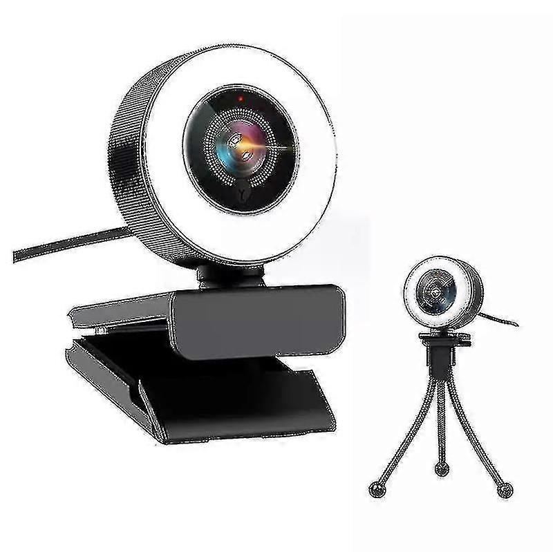 T100 Led Ring 1080p Webcam Camera Hd Laptop Pc Usb Webcam With Microph Led
